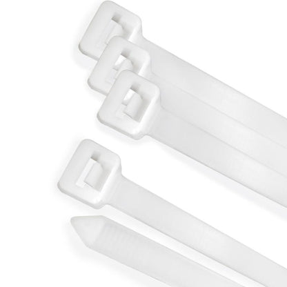 Brida Nylon 100%. Color Blanco / Natural 7,8 X 540 Mm. 100 Piezas. Abrazadera Plastico, Organizador Cables, Alta Resistencia_0