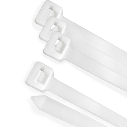 Brida Nylon 100%. Color Blanco / Natural 9,0 X 780 Mm. 100 Piezas. Abrazadera Plastico, Organizador Cables, Alta Resistencia_0