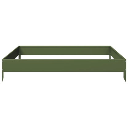 Arriate De Acero Verde Oliva 100x100x18,5 Cm_4