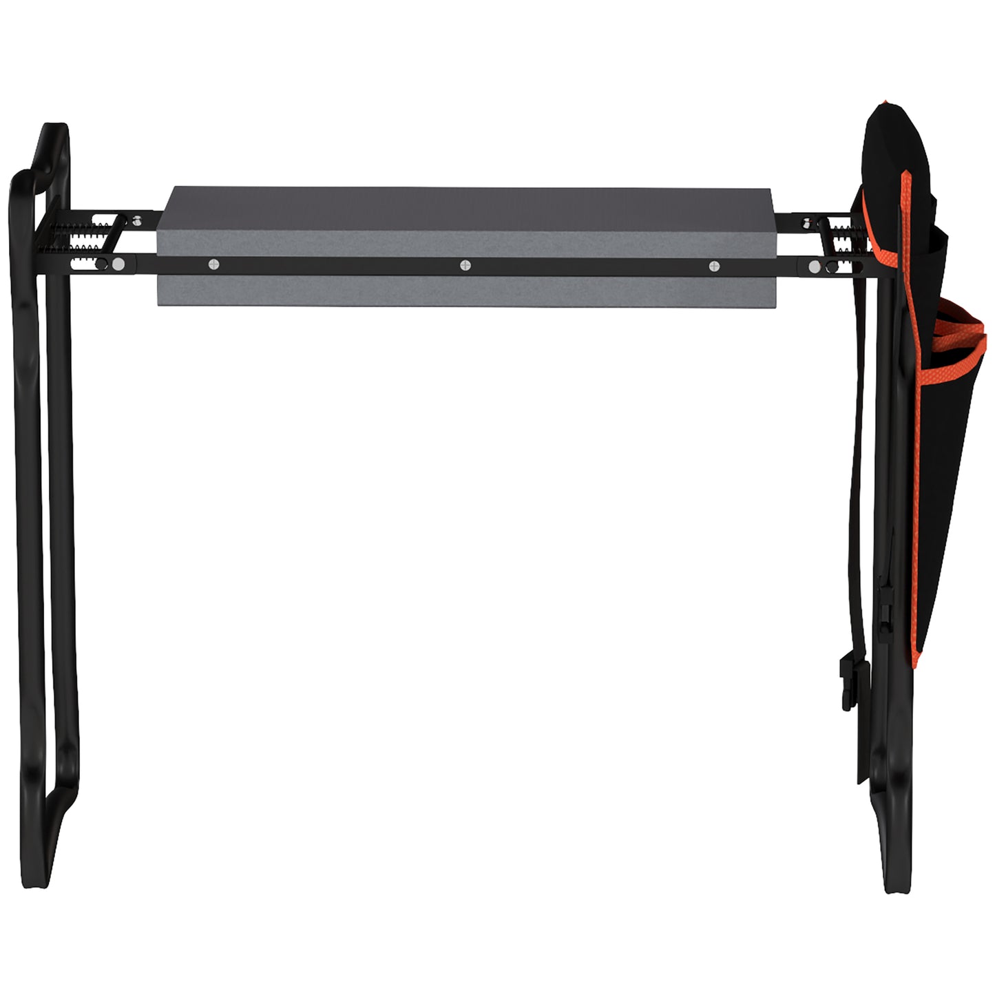 Outsunny Taburete De Jardín Plegable Con Bolsa De Herramientas Carga 150kg Negro_4