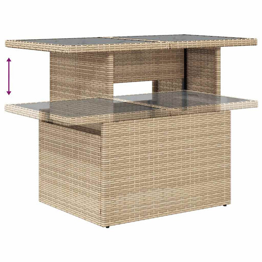 Set De Sofás De Jardín Y Cojines 8 Piezas Ratán Sintético Beige / Vetonek_0