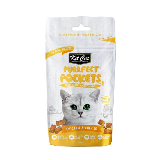 Kit Cat Purrfect Pockets - Chicken & Cheese 60 g Snack para gatos