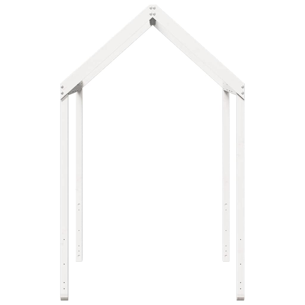 Techo De Cama Infantil Madera Maciza Blanco 217x85,5x154 Cm_4