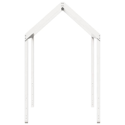 Techo De Cama Infantil Madera Maciza Blanco 217x85,5x154 Cm_4