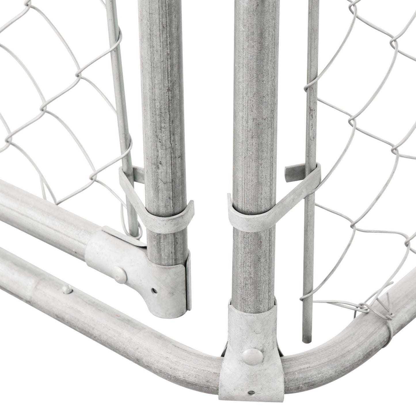 Pawhut Perrera De Exterior Con Toldo Anti-uv Impermeable 300x300x234 Cm Plata_4