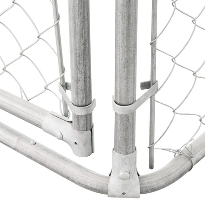Pawhut Perrera De Exterior Con Toldo Anti-uv Impermeable 300x300x234 Cm Plata_4