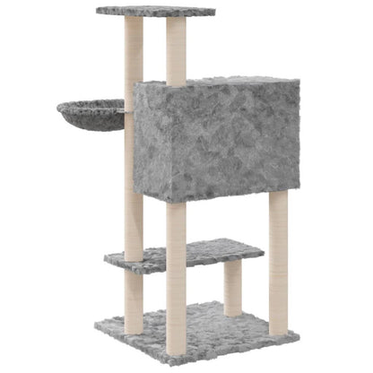 Vidaxl Rascador Para Gatos Con Postes De Sisal Gris Claro 108,5 Cm_5