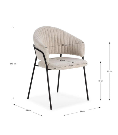 Pack De 2 Sillones Modelo Lidia Tapizado Textil Blanco, 81.5cm(alto) 54cm(ancho) 57cm(larg_4