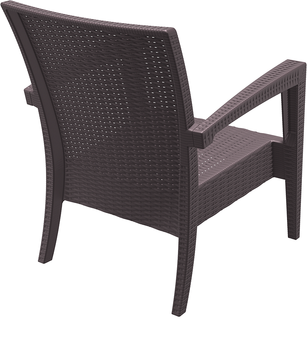 Siesta Exclusive Pack De 2 Sillones Miami Lounge Armchair Ratán Marrón_4