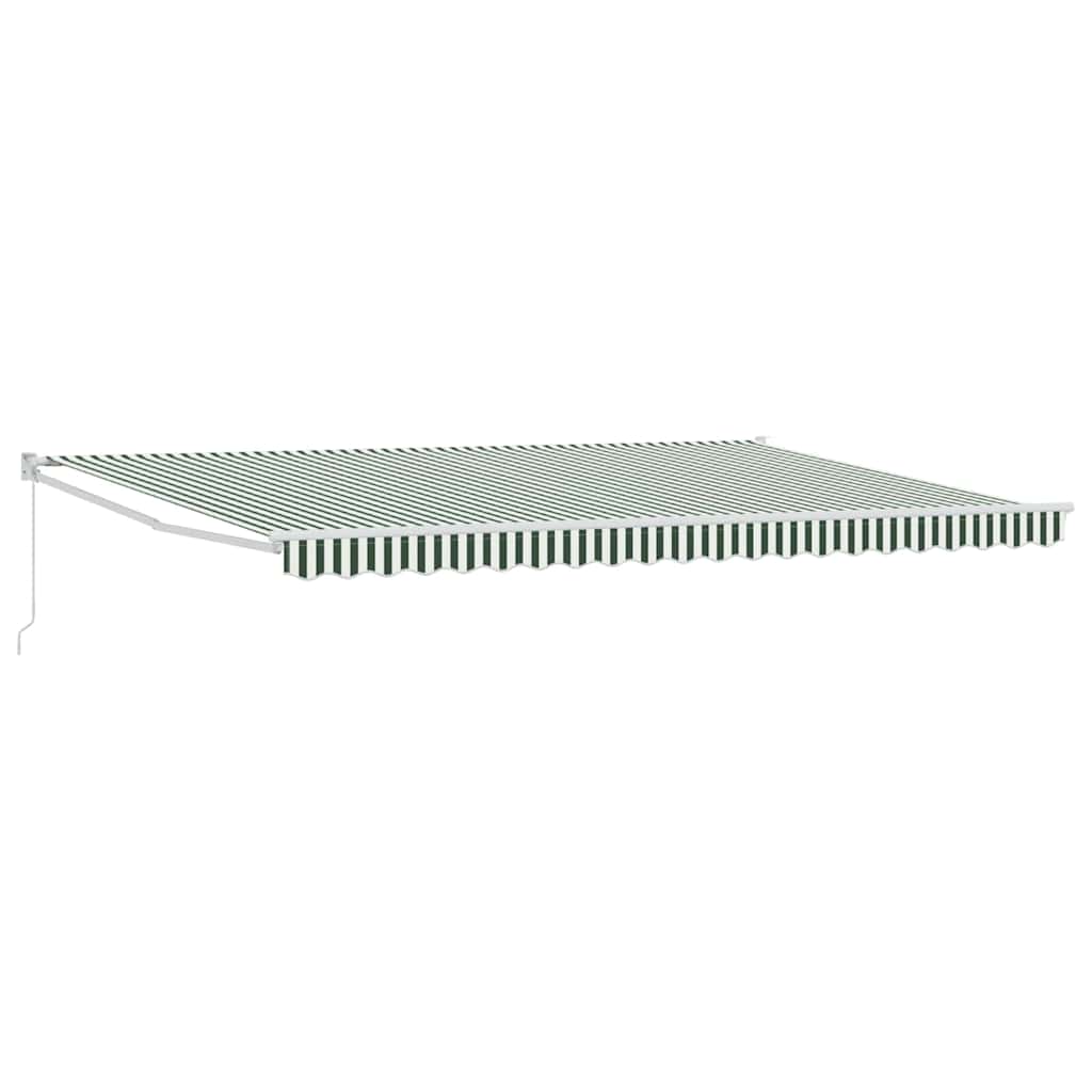 Toldo Retráctil Verde Y Blanco 500 X 300 Cm_0