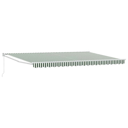 Toldo Retráctil Verde Y Blanco 500 X 300 Cm_0