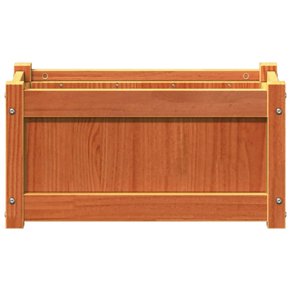 Jardineras De Exterior 2 Uds Madera Maciza De Pino Marrón Cera_5