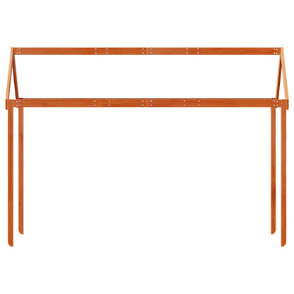 Techo De Cama Infantil Madera Maciza Pino Marrón 207x95,5x159cm_3