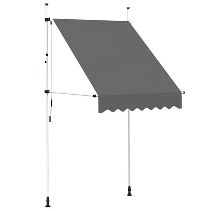 Toldo Retráctil De Funcionamiento Manual Antracita 150 Cm_0