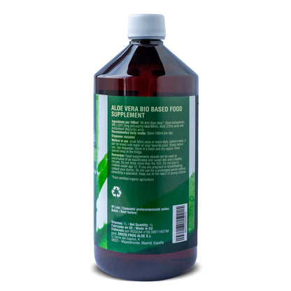 Green Frog - Jugo De Aloe Vera (99,8%) Con Pulpa - 1 Litro - 100% Ecológico_2