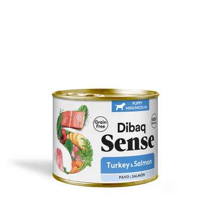Dibaq Sense Lata Salmón Y Pavo Cachorros 190 Gr_0