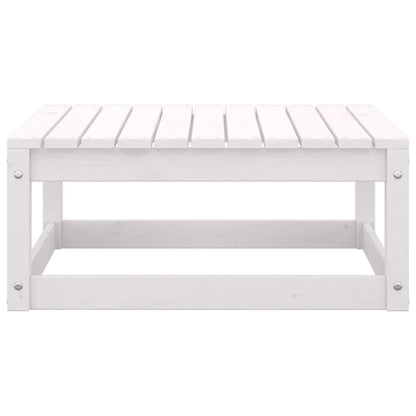 Vidaxl Taburetes De Jardín Con Cojines Blanco 2 Uds Madera Maciza Pino_4
