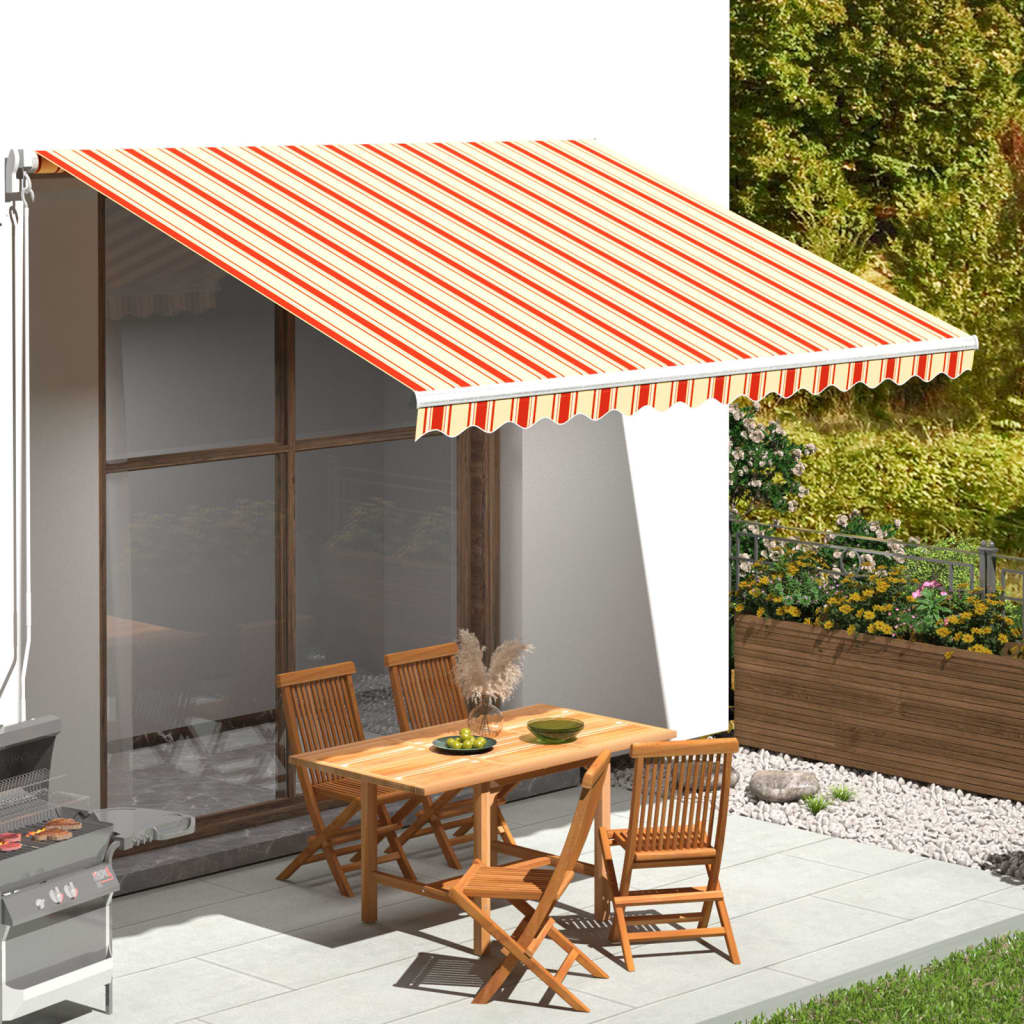 Tela De Repuesto Para Toldo Amarillo Y Naranja 4x3,5 M_1