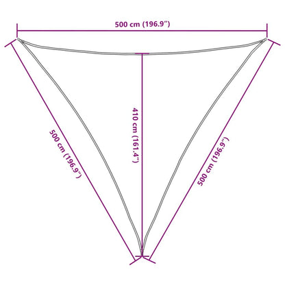 Vidaxl Toldo De Vela Triangular Tela Oxford Blanco 5x5x5 M_2