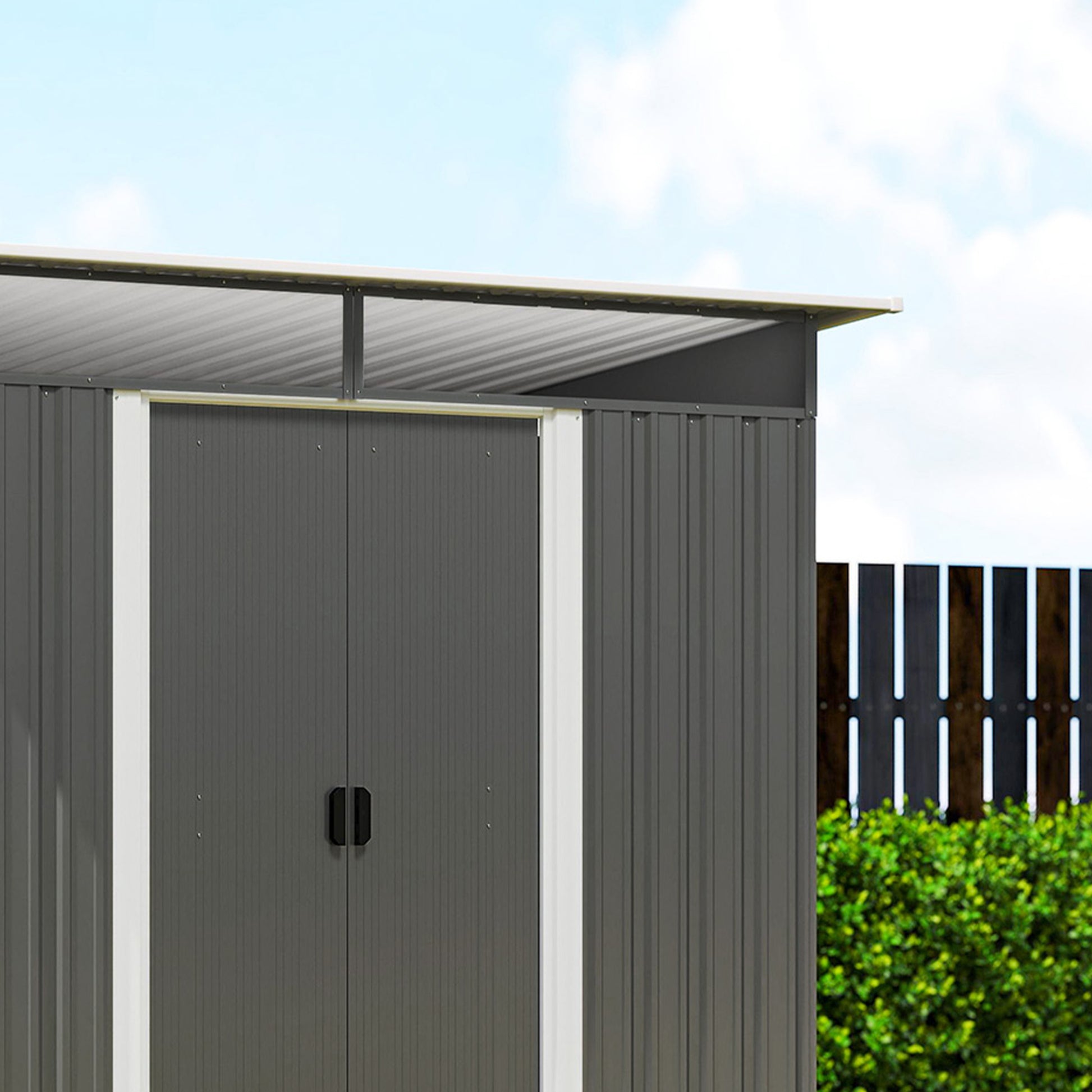 Outsunny Cobertizo De Jardín Exterior 4,5 M² 260x194x200 Cm Con 2 Puertas_4