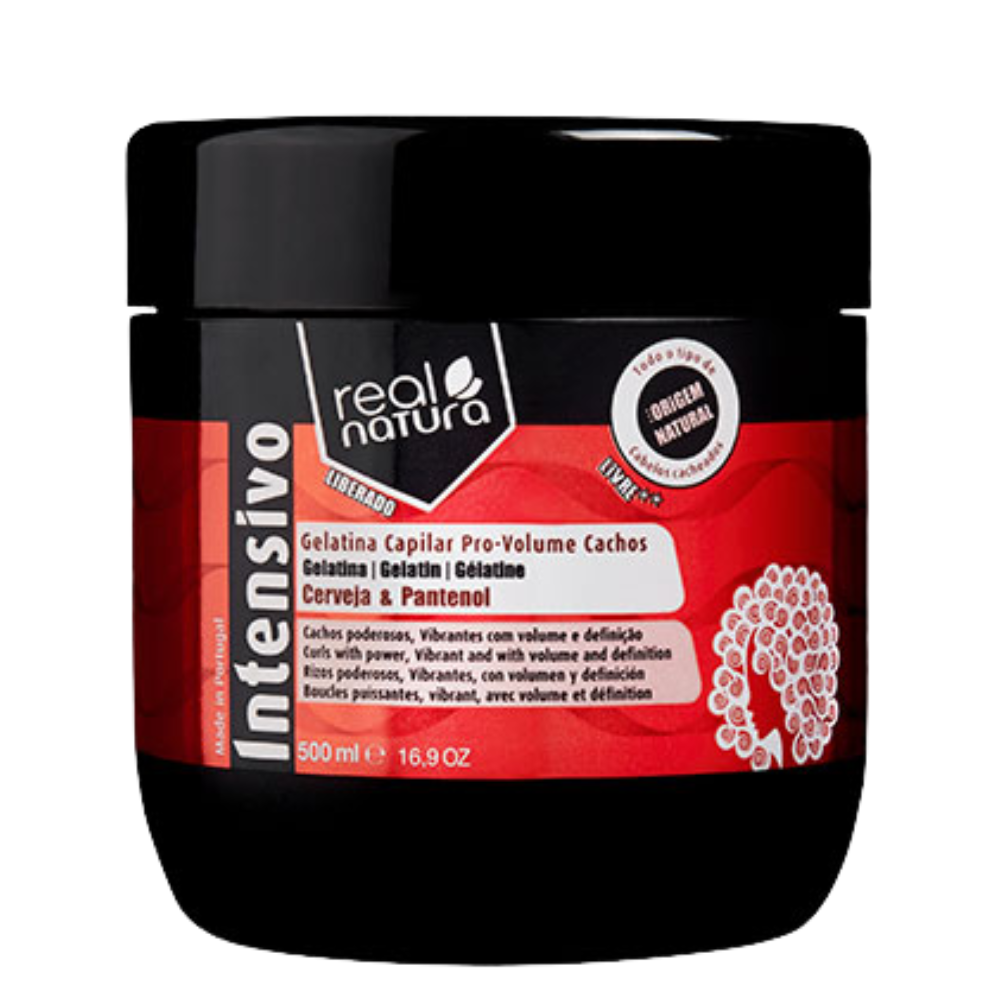 Real Natura Pro-volumen Cachos Gelatina Con Cerveza Y Pantenol 500ml_0