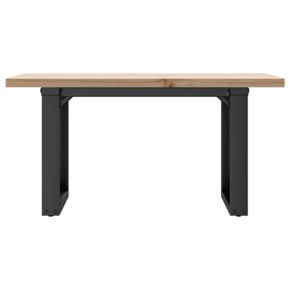 Mesa De Centro Marco O Madera Maciza Pino Y Acero 80x50x40,5 Cm_2