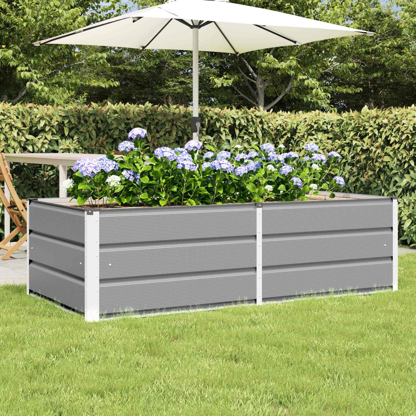 Jardinera Gris Claro 160 X 80 X 45 Cm Acero_1