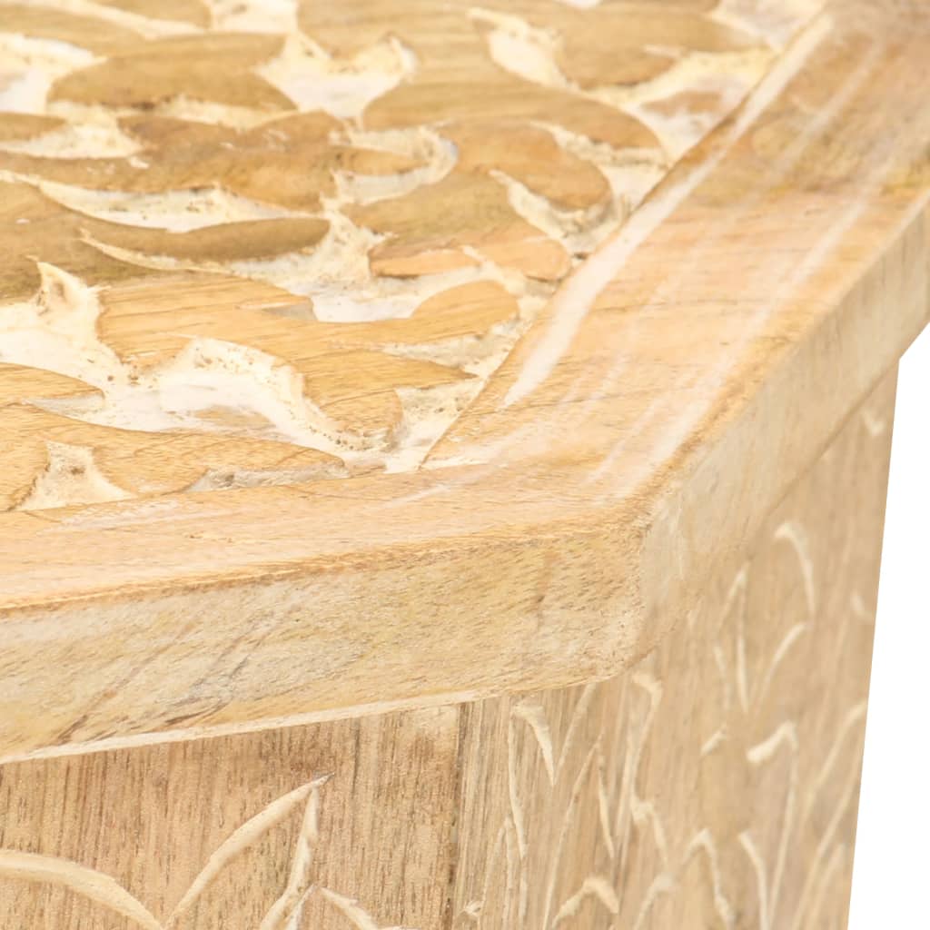 Mesa Auxiliar De Madera Maciza De Mango Ø48 Cm_4