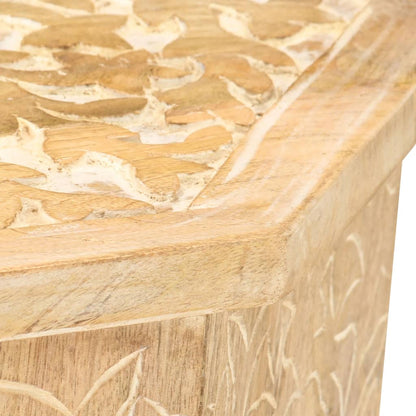 Mesa Auxiliar De Madera Maciza De Mango Ø48 Cm_4