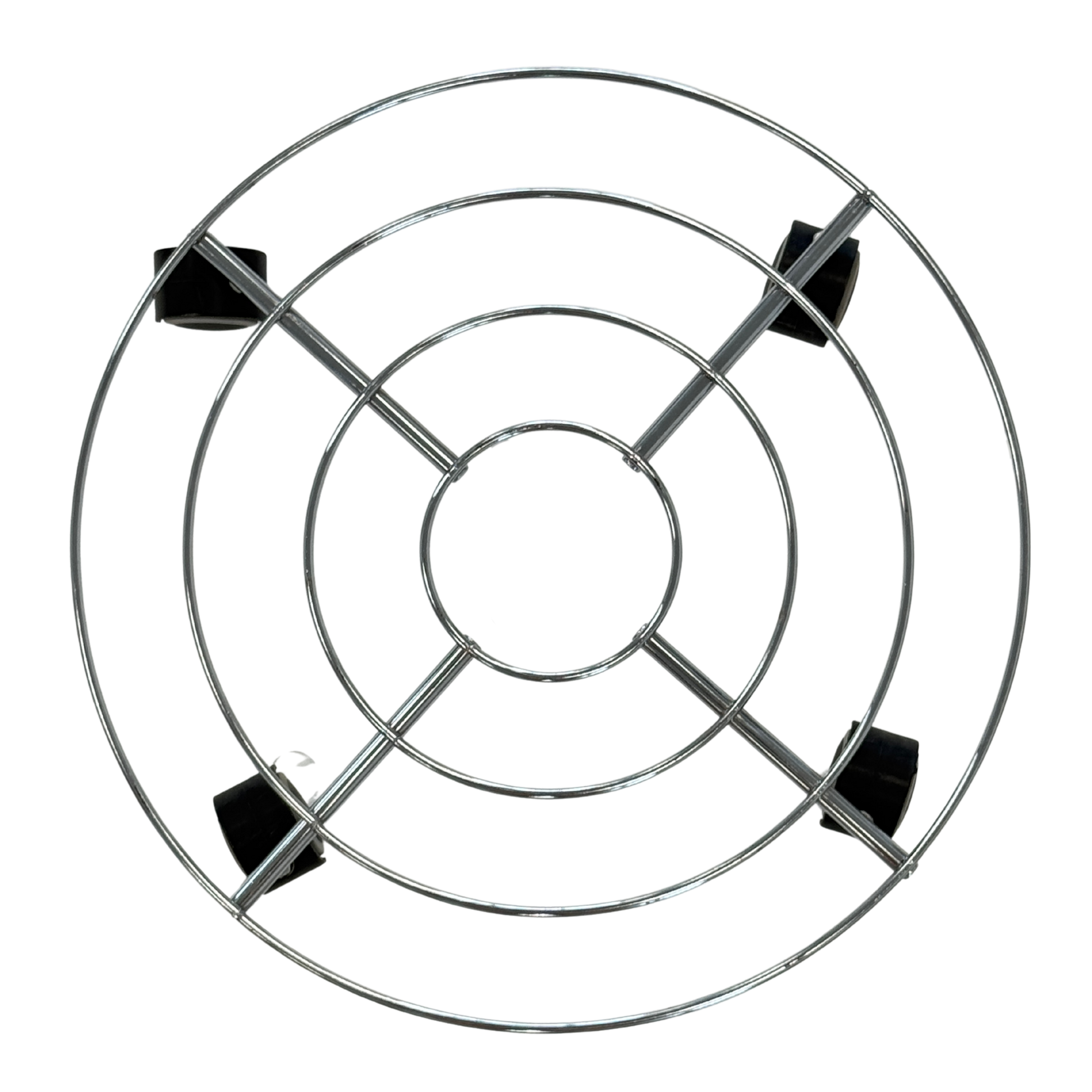Soporte Redondo De 40 Cm Con Ruedas Para Plantas - Acero Resistente