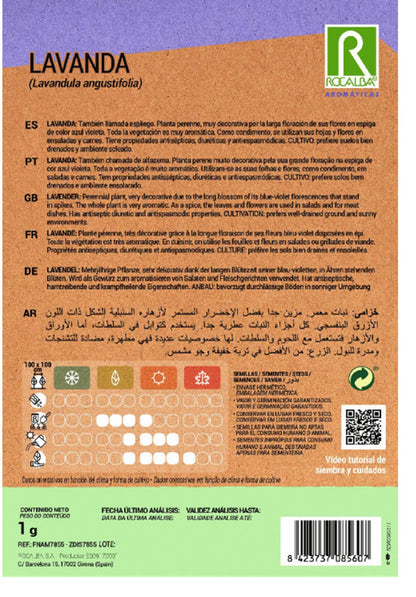Semillas Lavanda 1g