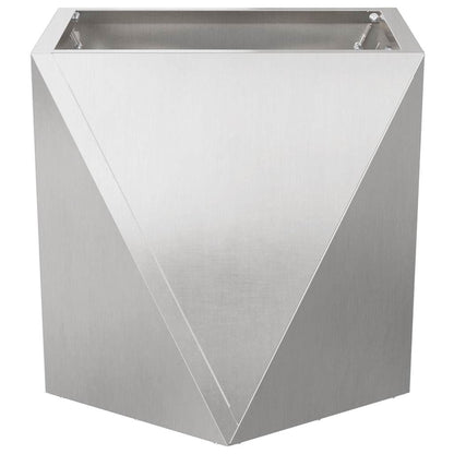 Jardinera 2 Pcs Plateado 50 X 50 X 50 Cm Acero Inoxidable_5