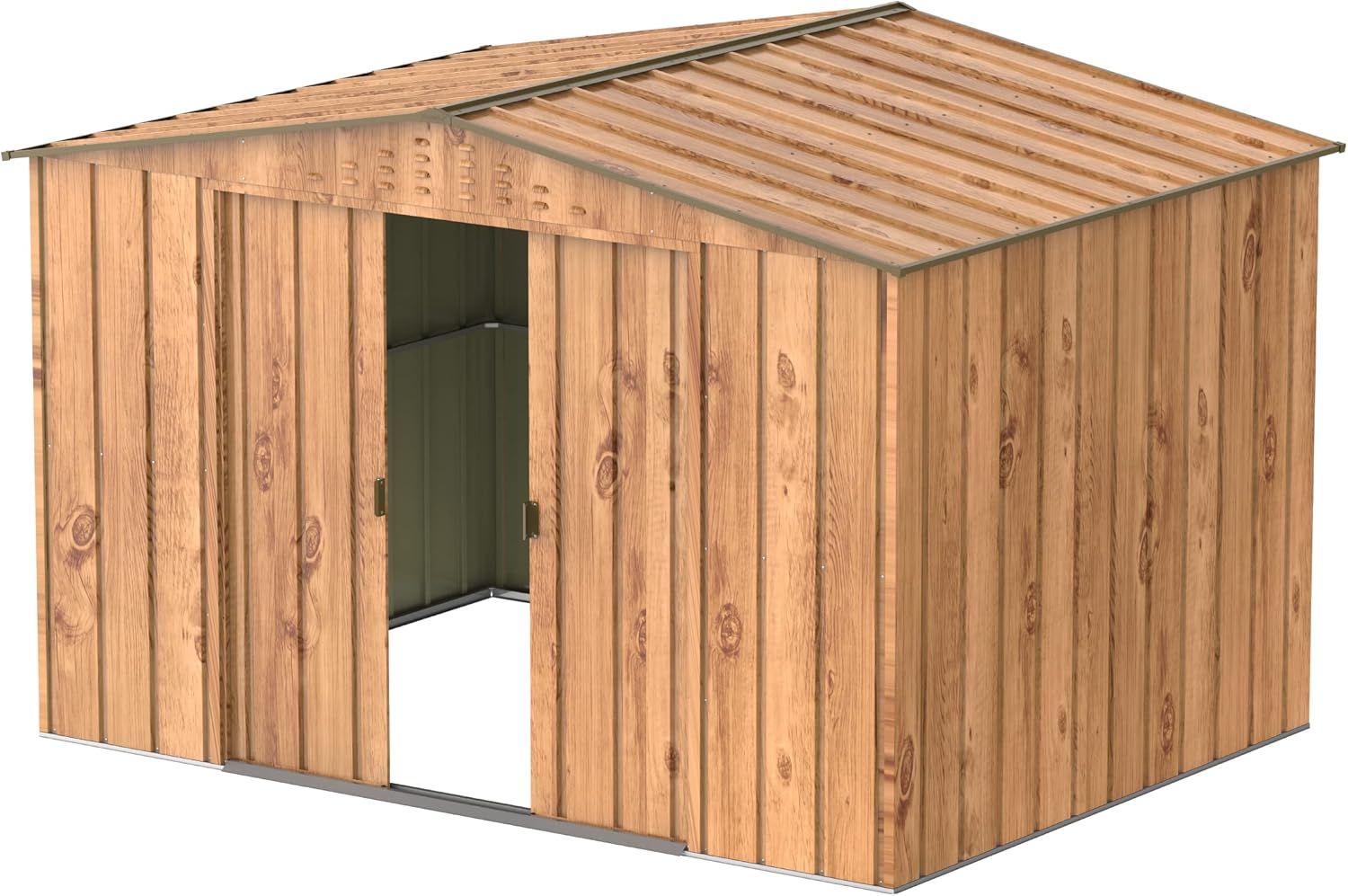 Duramax - Caseta Jardín - Top Hercules 10x8 - Metal  - Color Imitación Madera_4