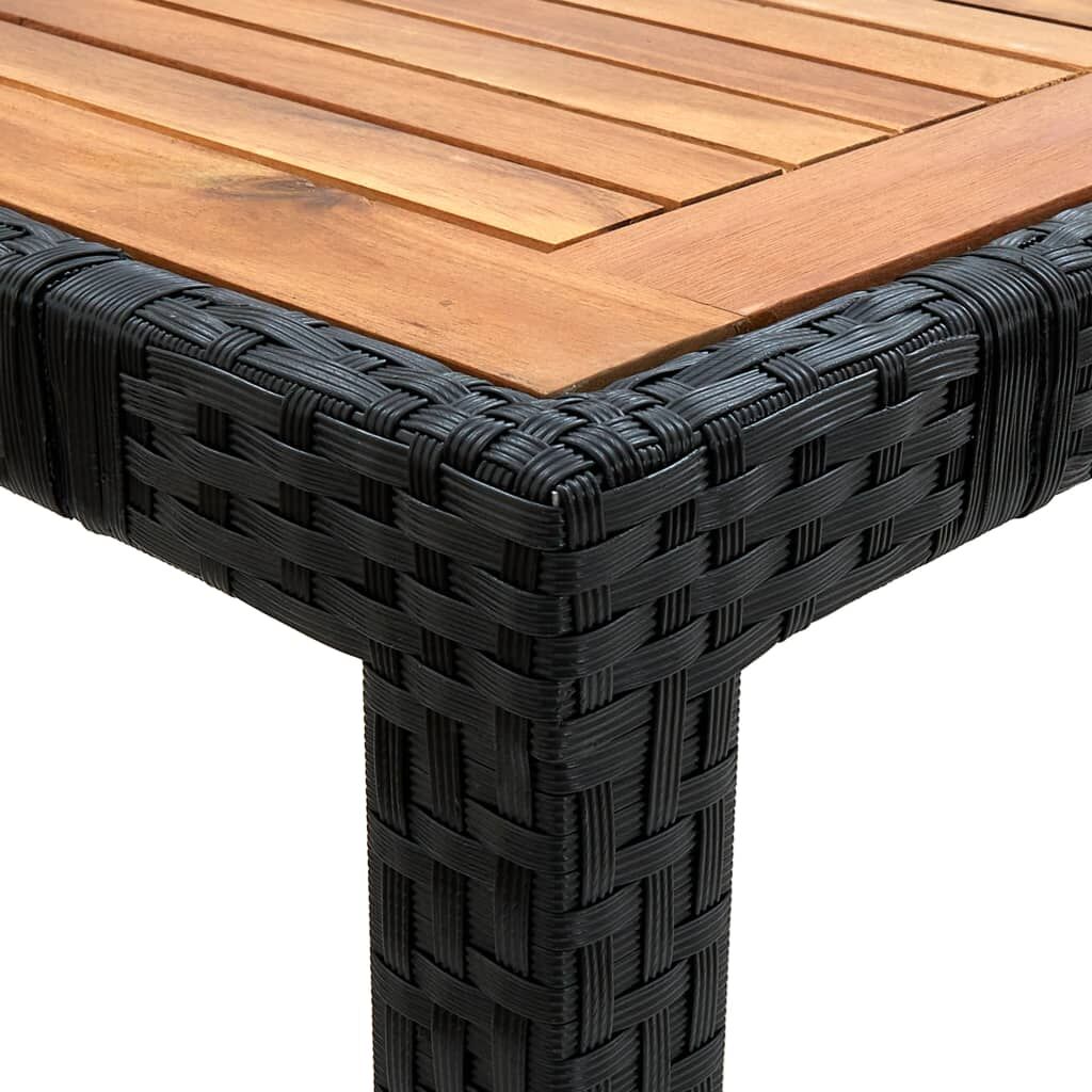 Vidaxl Set Comedor De Jardín 9 Piezas Y Cojines Ratán Sintético Negro_4