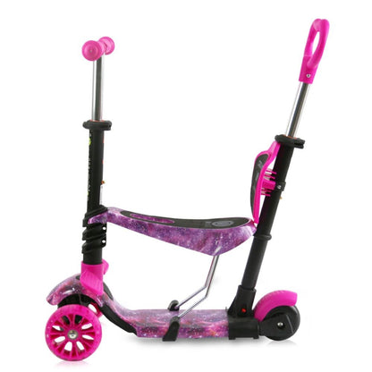 Patinete Evolutivo Con Asiento Y Mango Parental Draxter Plus Pink Galaxy_2