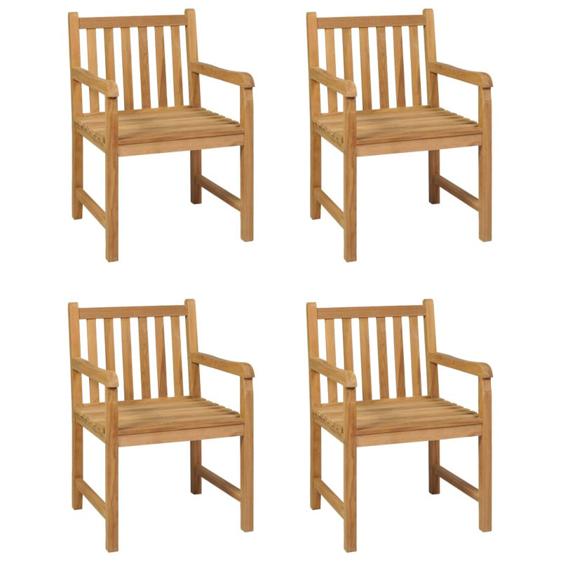 Vidaxl Conjunto De Comedor De Jardín 5 Piezas Madera Maciza De Teca_5