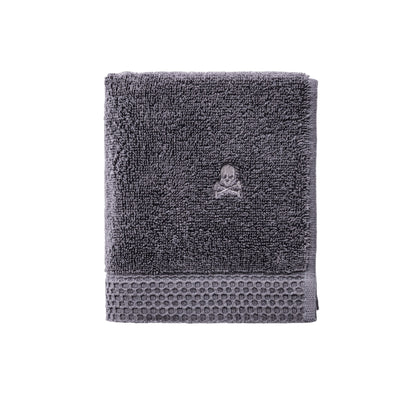Toalla De Tocador 30x50cm 100% Algodón Gris 550gsm Logo Bordado Scalpers Home_0
