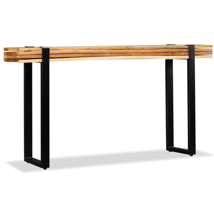 Mesa Consola Ajustable Madera Maciza Reciclada_1