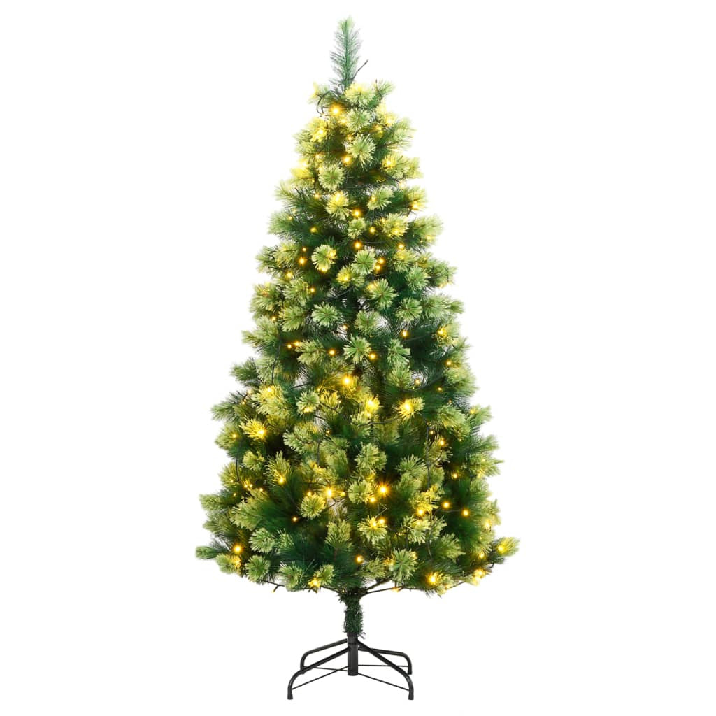 Vidaxl Árbol De Navidad Artificial Con Bisagras 300 Leds 210 Cm_0