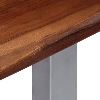 Mesa Consola Madera Maciza De Acacia Y Hierro 115x35x76 Cm_3