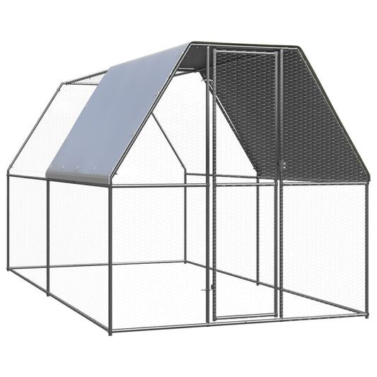 Vidaxl Jaula Gallinero De Exterior De Acero Galvanizado 2x4x2 M_0