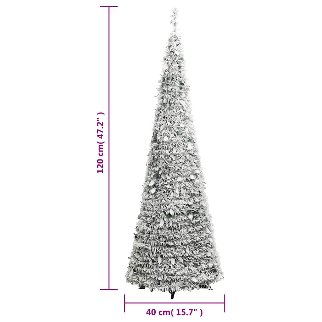 Vidaxl Árbol De Navidad Artificial Desplegable Con Nieve 50 Led 120 Cm_2