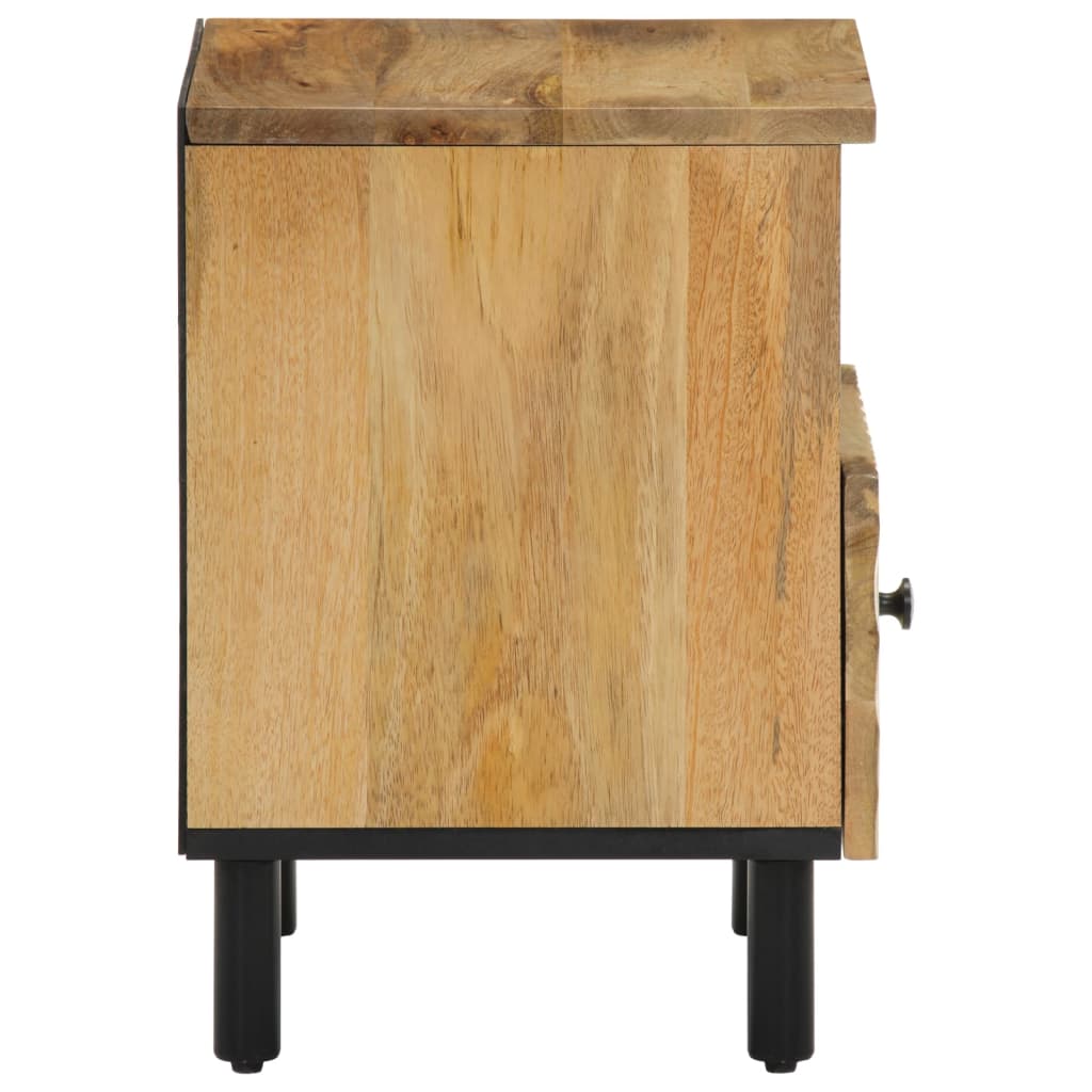 Mesita De Noche De Madera Maciza De Mango 40x33x46 Cm_2