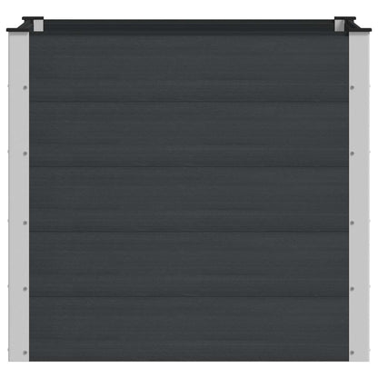 Arriate Elevado Negro 100 X 100 X 91 Cm Wpc Y Aluminio_2