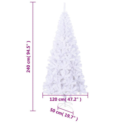 Vidaxl Árbol De Navidad Artificial L 240 Cm Blanco_2
