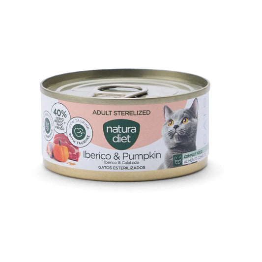Natura Diet Cat Sterilized Ibérico y calabaza 85 g Comida húmeda para gatos esterilizados