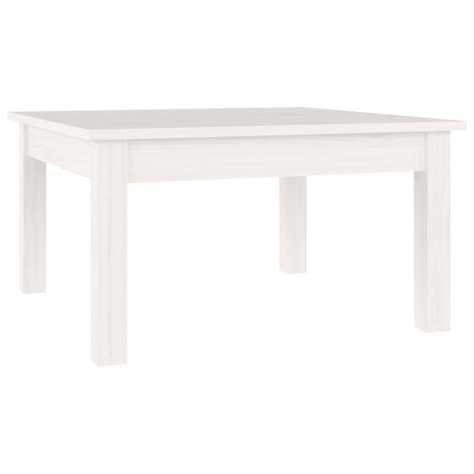 Mesa De Centro De Madera Maciza De Pino Blanco 55x55x30 Cm_0