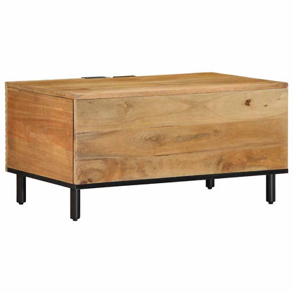 Mesa De Centro Marrón 80x50x40 Cm Madera Maciza Mango_3