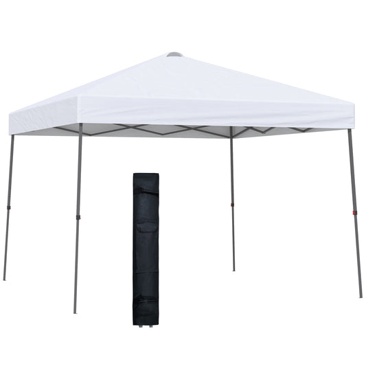 Cenador Plegable Outsunny Blanco 300x300x250 Cm Acero Tela Oxford_0
