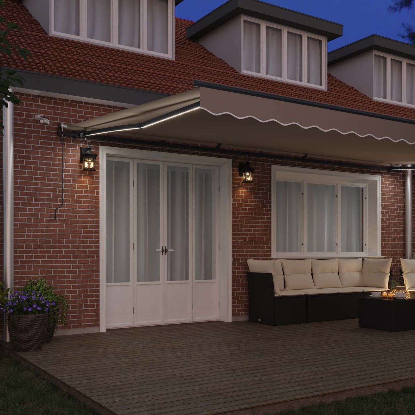 Toldo Retráctil Beige 600 X 300 Cm Poliéster_2